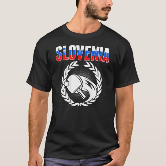 Slovenia Ping Pong  Slovenian Table Tennis Support T-shirt (Voorkant)