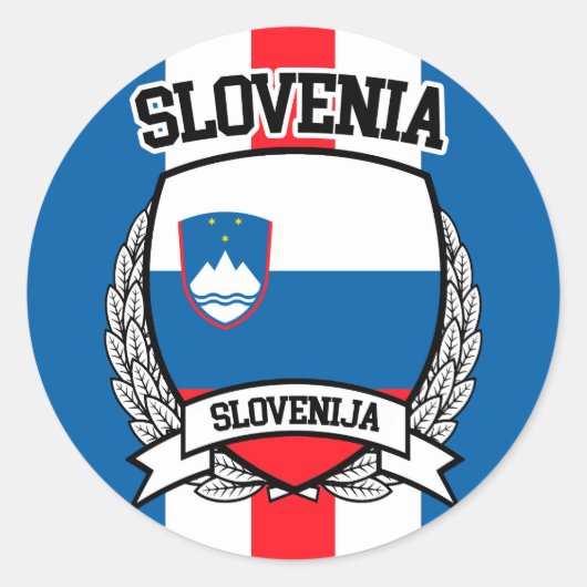 Slovenia Ronde Sticker (Voorkant)