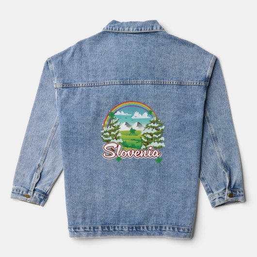 Slovenia Travel logo Denim Jacket (Achterkant)