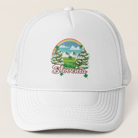 Slovenia Travel logo Trucker Pet (Voorkant)