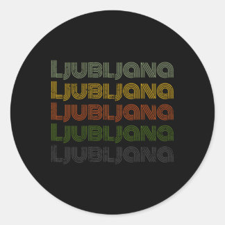 Slovenië 70's stad Ljubljana Ronde Sticker