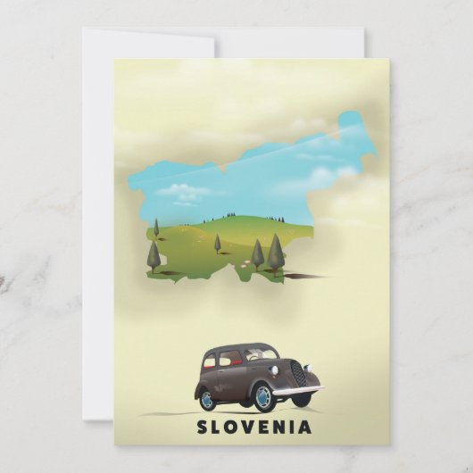 Slovenië Afbeelding van kaartreisposter Kaart (Voorkant)