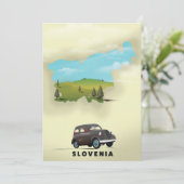 Slovenië Afbeelding van kaartreisposter Kaart (Staand voorkant)