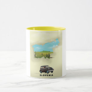 Slovenië Afbeelding van kaartreisposter Mok