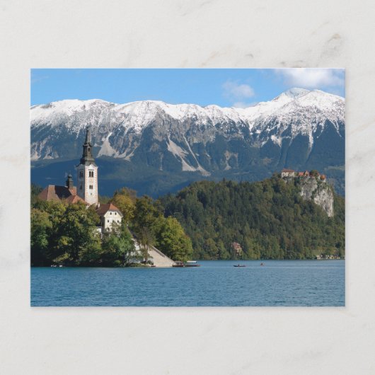 Slovenië, Bled, Lake Bled, Bled Island, Bled 2 Briefkaart (Voorkant)