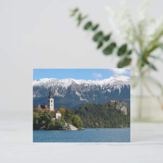 Slovenië, Bled, Lake Bled, Bled Island, Bled 2 Briefkaart (Staand voorkant)