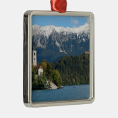 Slovenië, Bled, Lake Bled, Bled Island, Bled 2 Metalen Ornament (Rechts)