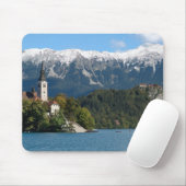 Slovenië, Bled, Lake Bled, Bled Island, Bled 2 Muismat (Met muis)