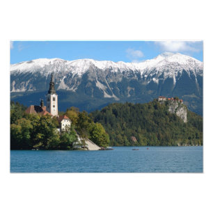 Slovenië, Bled, Meer van Bled, Bled Eiland, Bled 2 Foto Afdruk