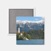 Slovenië, Bled, Meer van Bled, Bled Eiland, Bled 2 Magneet (Voorkant / Achterkant)