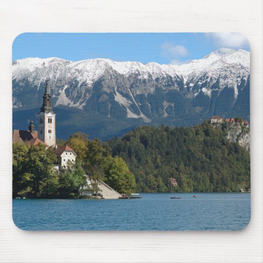 Slovenië, Bled, Meer van Bled, Bled Eiland, Bled 2 Muismat (Voorkant)