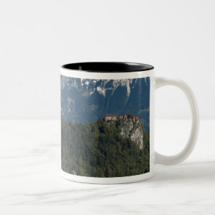 Slovenië, Bled, Meer van Bled, Bled-eiland, Bled 2 Tweekleurige Koffiemok