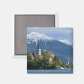 Slovenië, Bled, Meer van Bled, Bled-eiland, Bled Magneet (Voorkant / Achterkant)