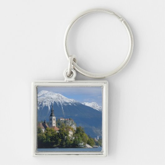 Slovenië, Bled, Meer van Bled, Bled-eiland, Bled Sleutelhanger (Voorkant)