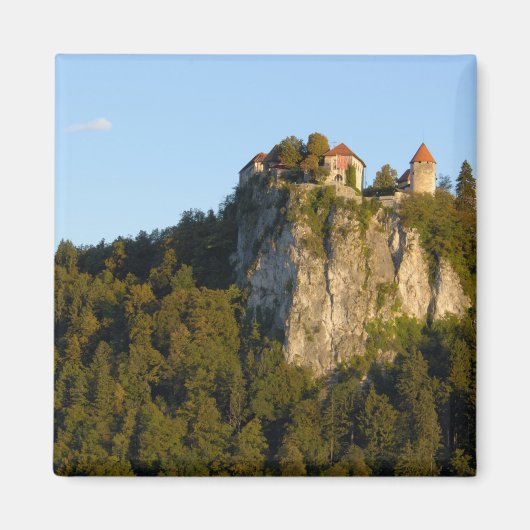 Slovenië, Bled, Meer van Bled, Kasteel van Bled op Magneet (Voorkant)