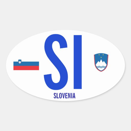 Slovenië* Bumpersticker Ovale Sticker (Voorkant)