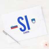 Slovenië* Bumpersticker Ovale Sticker (Envelop)