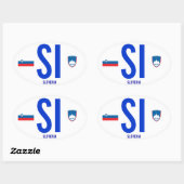 Slovenië* Bumpersticker Ovale Sticker (Vel)