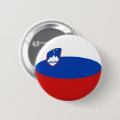 Slovenië Fisheye Flag Button (Voorkant /achterkant)