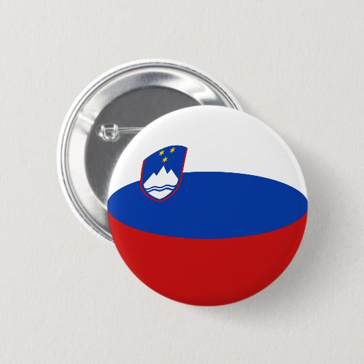 Slovenië Fisheye Flag Button (Voorkant /achterkant)