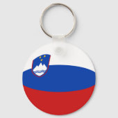 Slovenië Fisheye Flag Sleutelhanger (Voorkant)