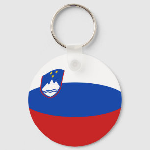 Slovenië Fisheye Flag Sleutelhanger
