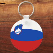 Slovenië Fisheye Flag Sleutelhanger (Voorkant)