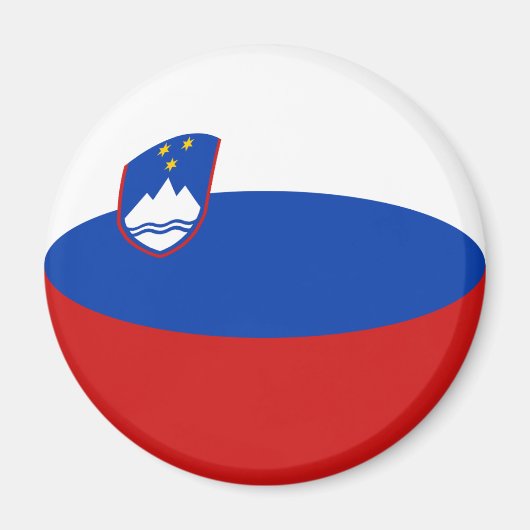 Slovenië Fisheye Vlag Magneet (Voorkant)