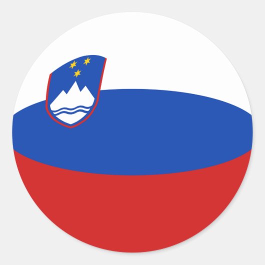 Slovenië Fisheye Vlag Sticker (Voorkant)