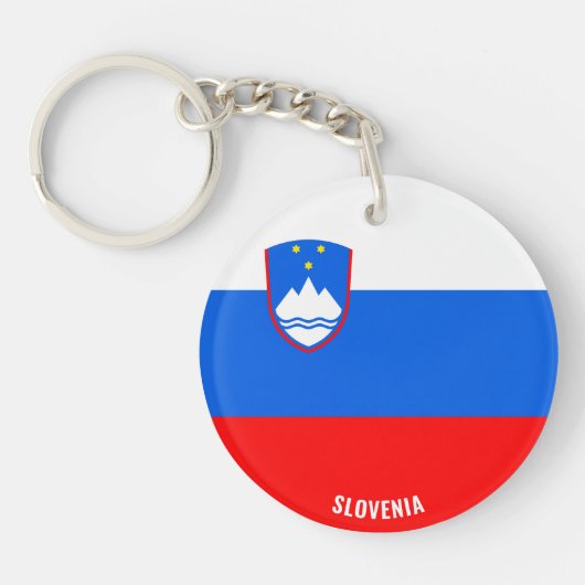 Slovenië Flag Charming Patriotic Sleutelhanger (Voorkant)