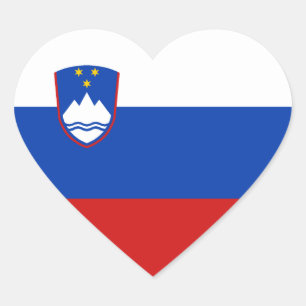 Slovenië Flag Heart Sticker