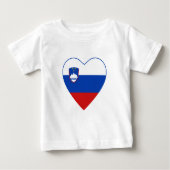 Slovenië Flag Heart T-Shirt (Voorkant)