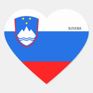 Slovenië Flag Splendid Patriotic Hart Sticker