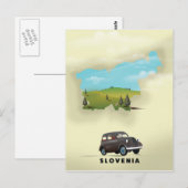 Slovenië Geïllustreerde kaart reisposter (Voorkant / Achterkant)