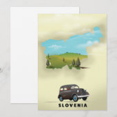 Slovenië Geïllustreerde kaart reisposter (Voorkant / Achterkant)