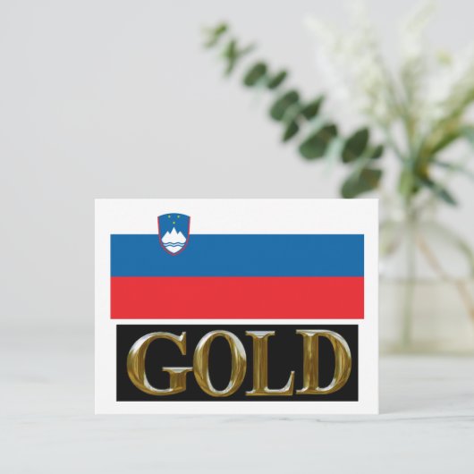 SLOVENIË GOLD BRIEFKAART (Staand voorkant)