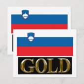 SLOVENIË GOLD BRIEFKAART (Voorkant / Achterkant)