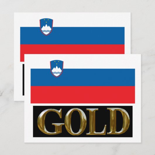SLOVENIË GOLD BRIEFKAART (Voorkant / Achterkant)