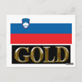 SLOVENIË GOLD BRIEFKAART (Achterkant)