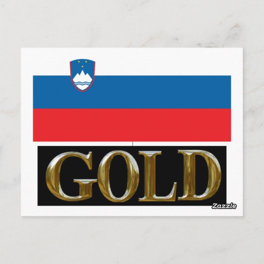 SLOVENIË GOLD BRIEFKAART (Achterkant)