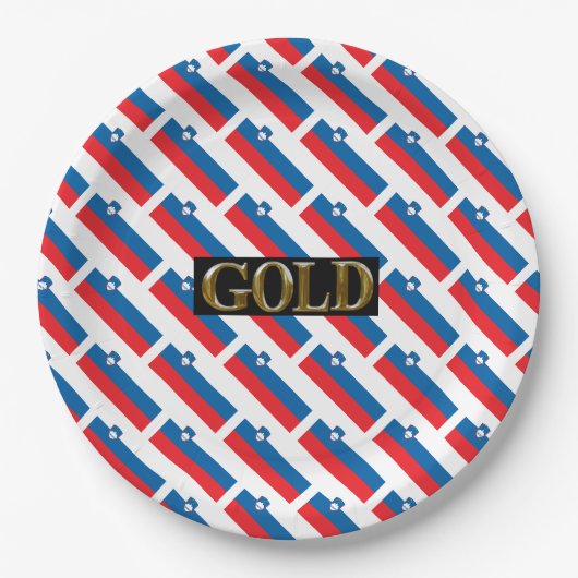 SLOVENIË GOLD PAPIEREN BORDJE (Voorkant)