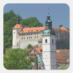 SLOVENIË, GORENJSKA, Skofja Loka: Kerk van St. Vierkante Sticker