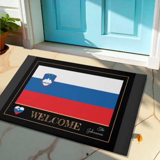 Slovenië huisvest mat, Sloveense vlagsport /Welcom Deurmat