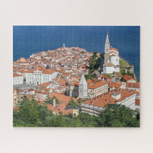 Slovenië Jigzaag Puzzle - Oude stad Piran Legpuzzel (Horizontaal)