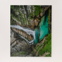 Slovenië Jigzaag Puzzle - Savica waterfall