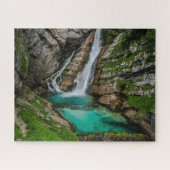 Slovenië Jigzaag Puzzle - Savica waterfall Legpuzzel (Horizontaal)