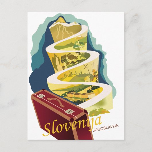 Slovenië, Joegoslavië, vintage-reizen Briefkaart (Voorkant)
