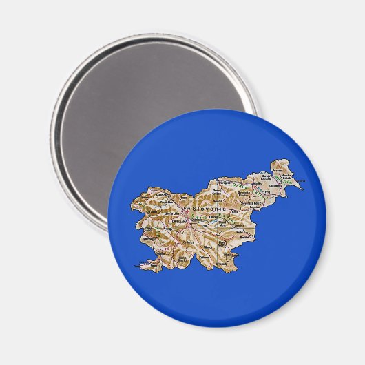 Slovenië Kaart Magnet (Voorkant / Achterkant)