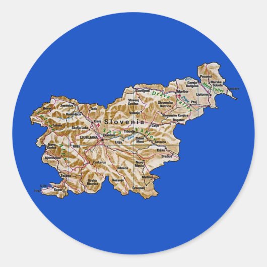 Slovenië kaart Sticker (Voorkant)