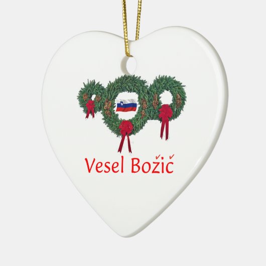 Slovenië Kerstmis 2 Keramisch Ornament (Links)